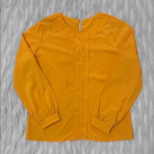 Vintage Marigold Silk Blouse